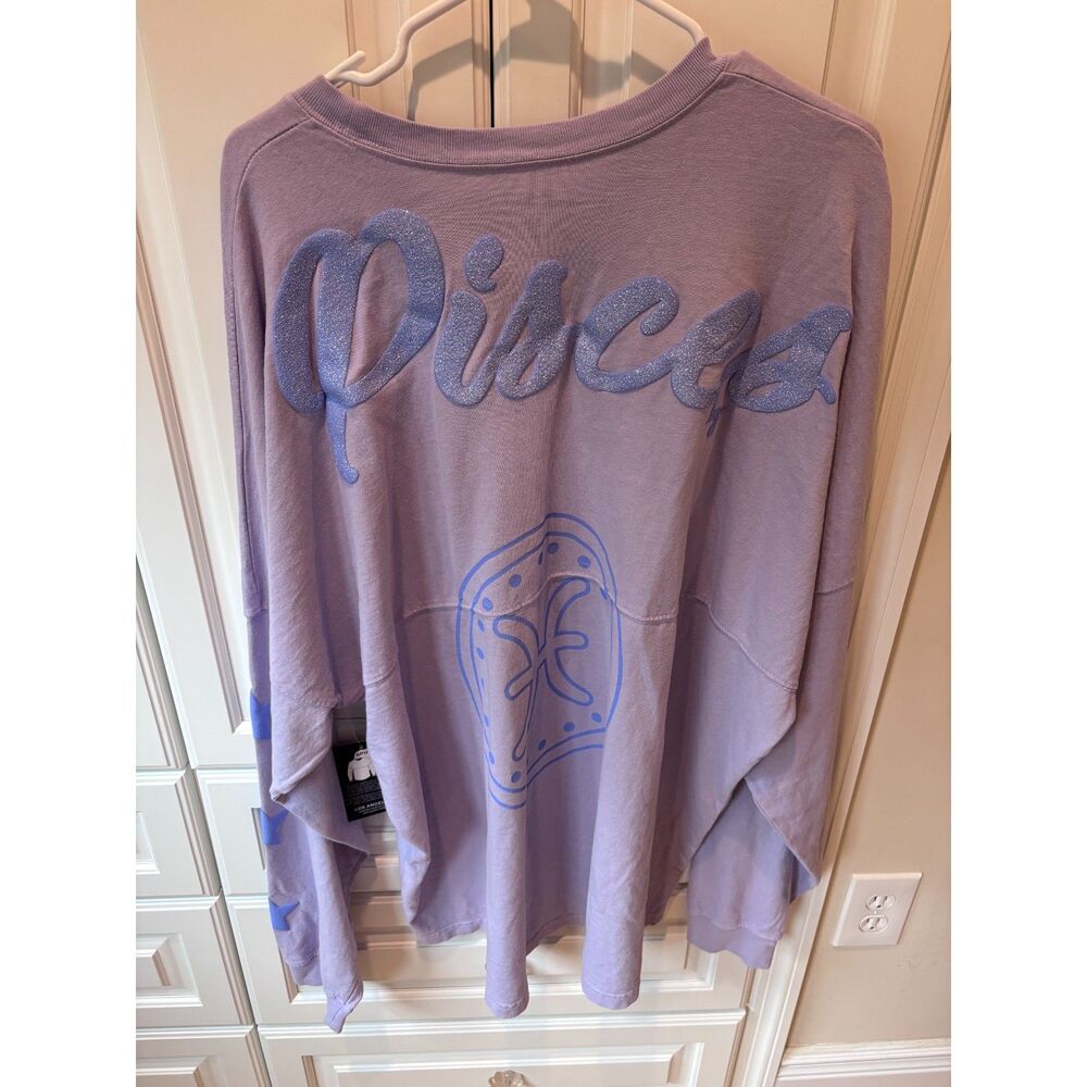 NWT Lug Spirit Jersey Pisces Lavender Sky XXL Oversized Long Sleeve Shirt